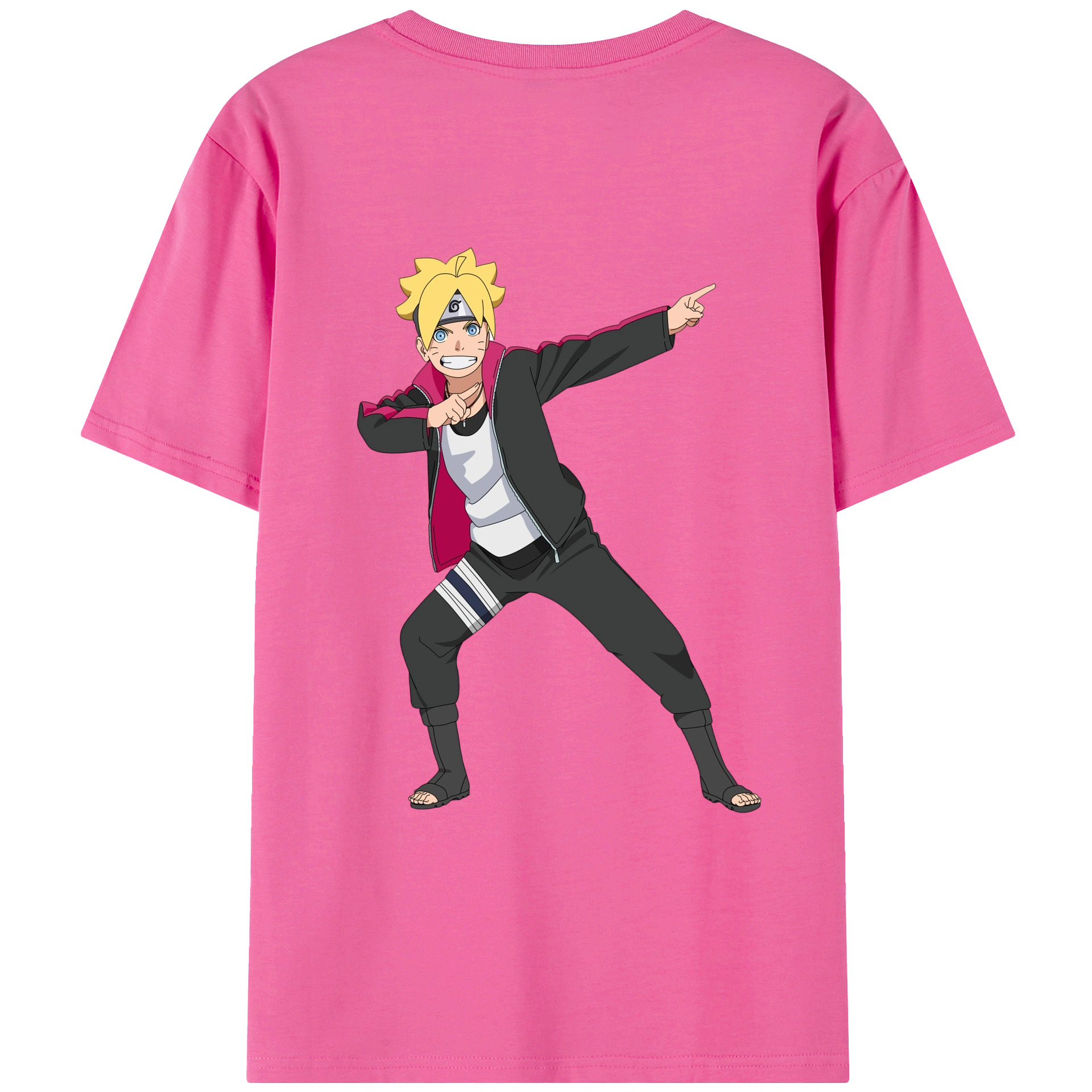 （画像用） NARUTO -ナルト- うずまき ボルト Uzumaki Boruto レディース半袖Tシャツ(バックプリント)